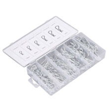 Trailer Hitch Pins 150PCS Galvanized Steel Spring Cotter R Shaped Fastener Set
