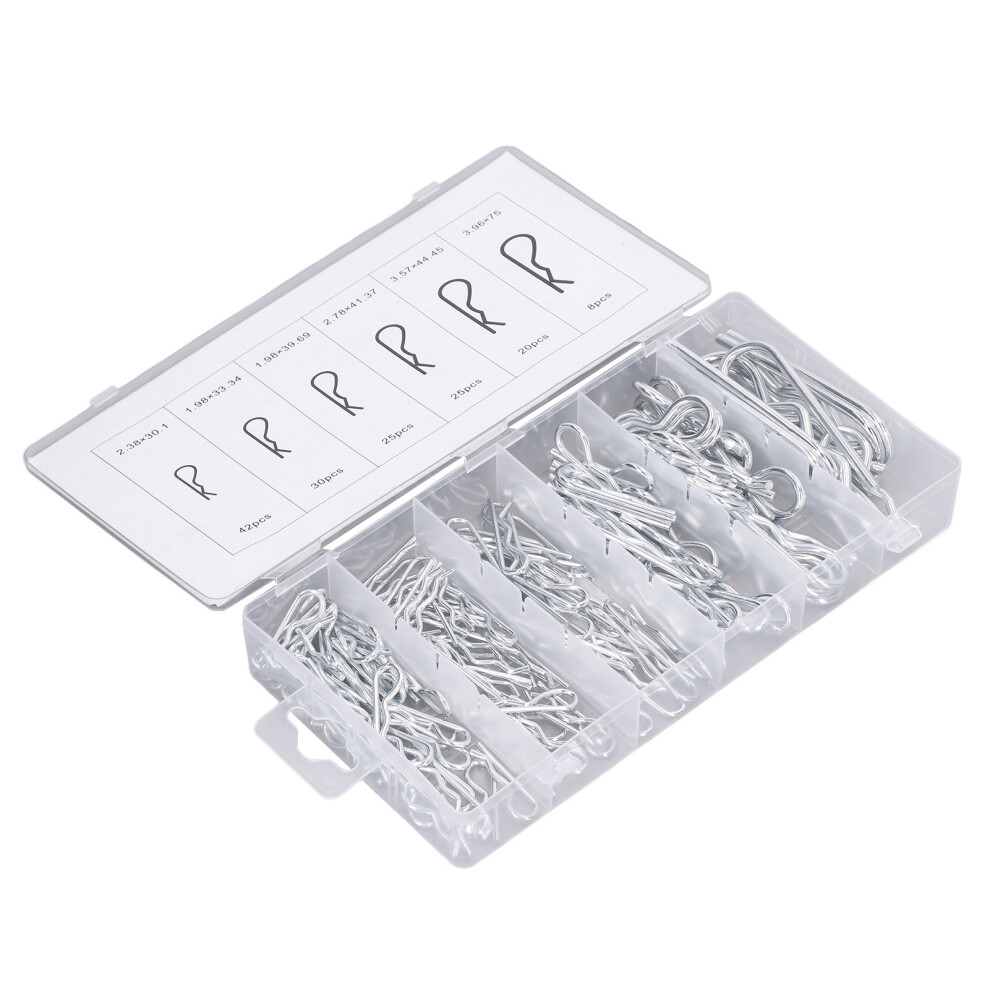 Trailer Hitch Pins 150Pcs Galvanized Steel Spring Cotter R Shaped Fastener Set 8071390414847