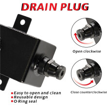 Universal 10AN Aluminum Baffled Oil Catch Can Brushed Reservoir Tank with Breather Filter 1000ml