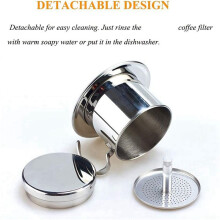 3X Vietnamesischer Kaffee Filter Tragbare Kaffee Presse Maker Wiederverwendbare Phin Infuser Sieb Kanne Kaffee Tropf BrüHer Manueller Kaffee