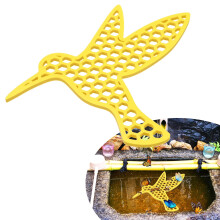 Bee Watering Station Floating Yellow Honeycomb Island for Garden Decor and Pollinator Attraction