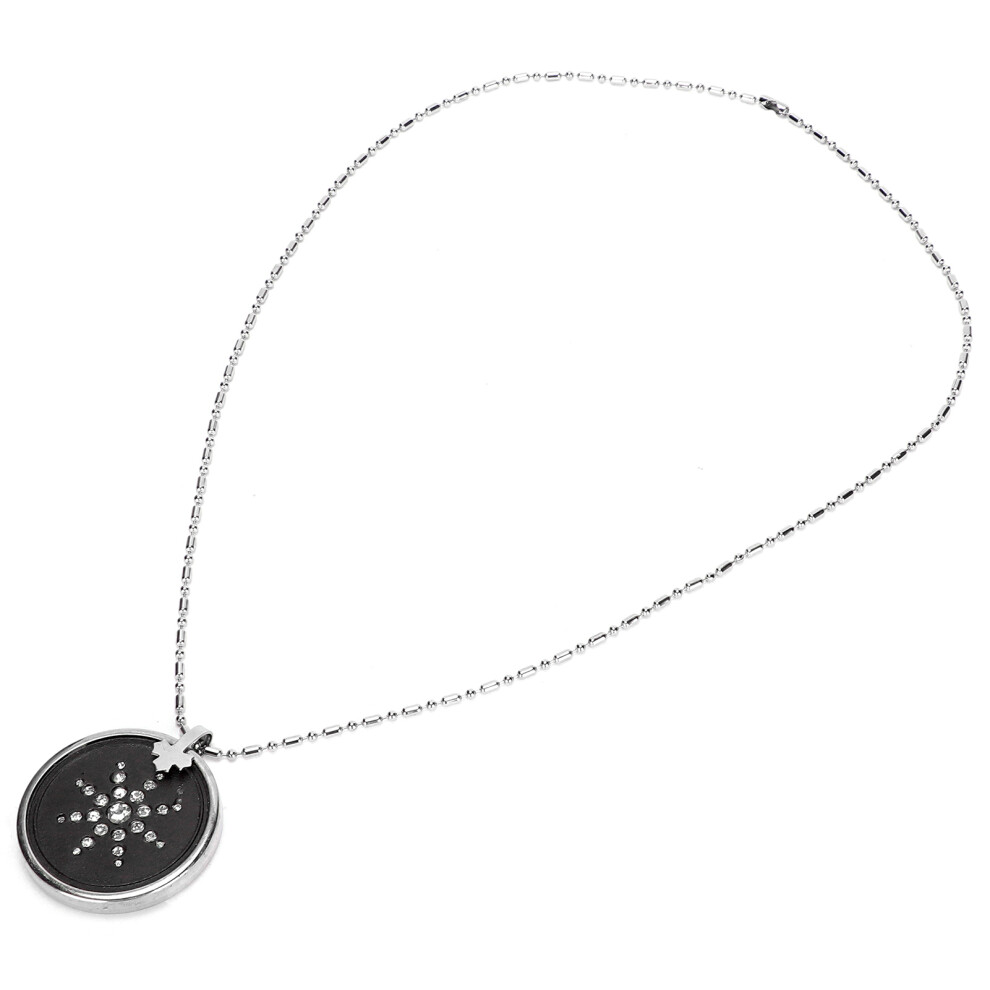 Volcanic Stone Pendant with Rhinestone Magnet & Chain for Health Care