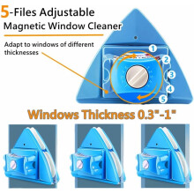 Outil de Nettoyage pour Verre Double Face, 5 Réglages, Convient Aux Bols en Verre Épais, Épaisseur Du Verre de 4 à 22 mm