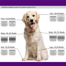 4F 9.5mm Detachable Pet Dog Grooming Clipper Ceramic Blade Replacement for Most A5 KM10 Series Clipper