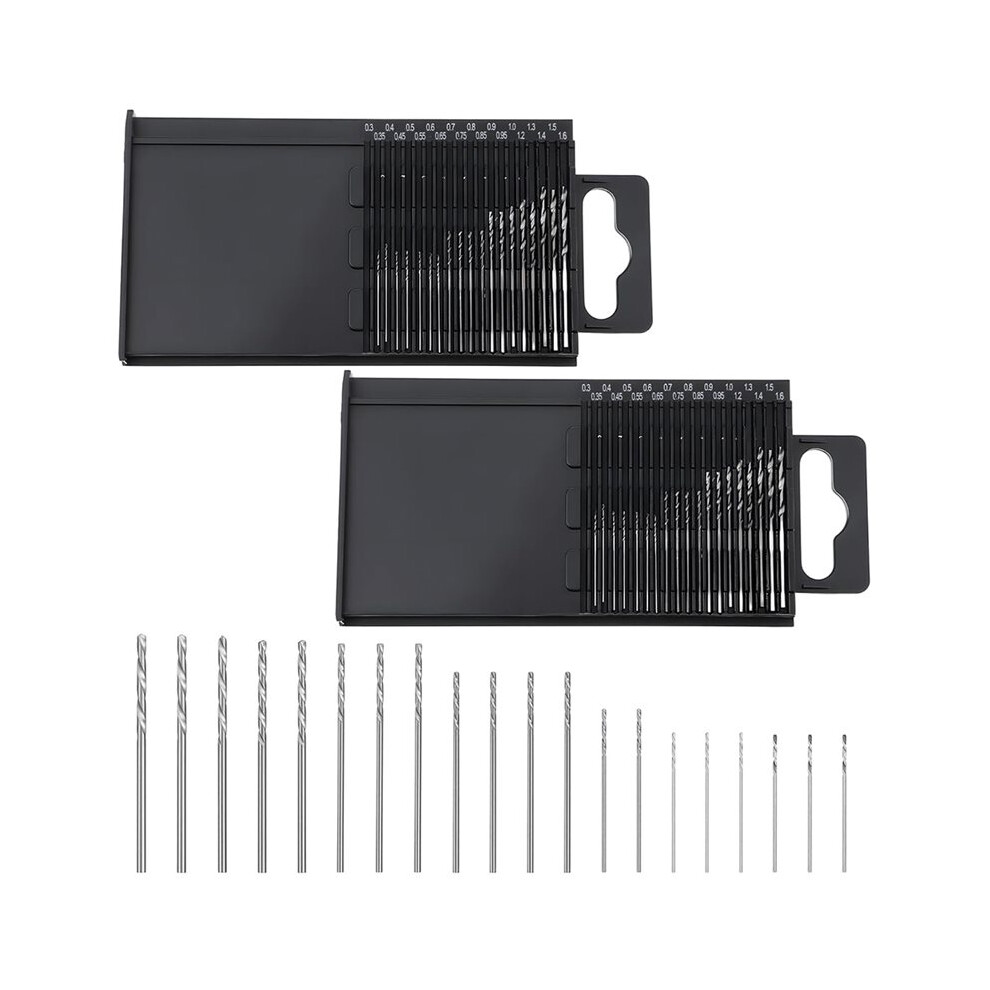 40 Pcs Micro Drill Bit Set 0.3-1.6Mm For Precise Crafts And Diy Projects 6033339437425