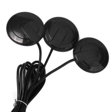 4X Guitar Pickup Piezo Contact Microphone Pickup 3 Transducer Pickup System for Acoustic 6.35mm Jack (Black)