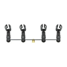 4-in-1-Mikrofonklemme mit Stereo-T-Bar-Gewindeadapter, Stangenhalterung und Stativ für Interviews, Reden, Chöre, Studio- und Live-Aufnahmen