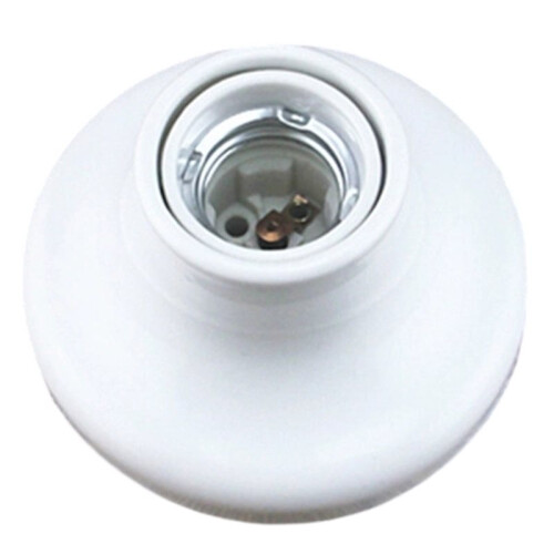 E27 Large Screw Ceramic Lamp Holder - High Temperature E27 Lamp Holder with Copper Core White