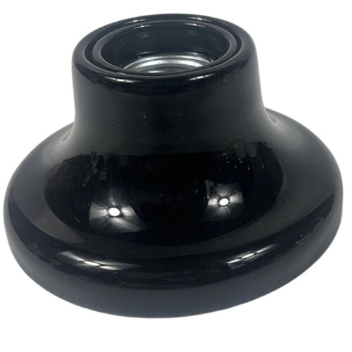 Elegant Vintage E27 Ceramic Lamp Base for DIY Wall and Ceiling Lighting Black