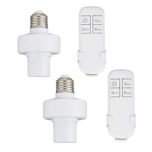 Remote Control Light Socket,Wireless Light  Kit with Timer,E26 E27 Bulb Lamp Holder ,for Attic,Garage,Stairwell
