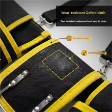 Cinto de Ferramentas Reforçado com Suspensórios, Bolsa de Cintura para Tesoura de Construção, Bolsa Portátil para Ferramentas de Carpinteiro
