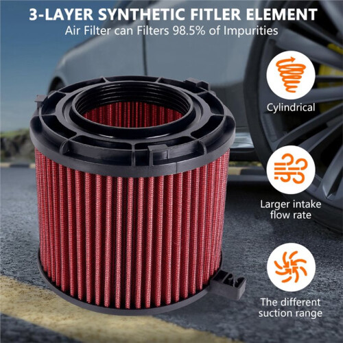 High Flow Replacement Air Filter for  A4 A5 Q5 S4 S5 RS4 RS5 SQ5 2015-2024 2