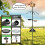 Adjustable 92 Inch Bird Feeder Pole with Sliding Squirrel Baffle and FiveClaw Base for Backyard 5
