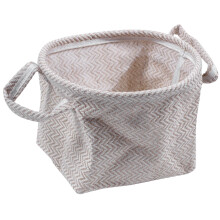 Woven Storage Basket Hemp Rope Flower Pot Dirty Clothes Laundry Hamper With Handles Office Desktop Sundries Organizer Box(Light Color 14x17x16CM)