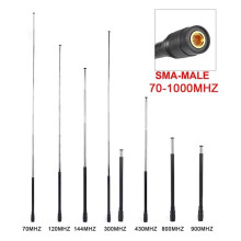 70-1000MHz Wide Band Telescopic Antenna SMA-Male for Various 2-Way Radios and Scanners