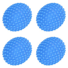 4 Stück Ovale PVC Wäsche-Reinigungsbälle – langlebig, wiederverwendbar, weiche Washer
