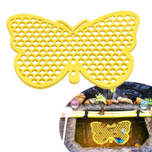 Bee Watering Station Floating Bee Island with Honeycomb Drinking Platform for Garden Butterfly Bath Yellow