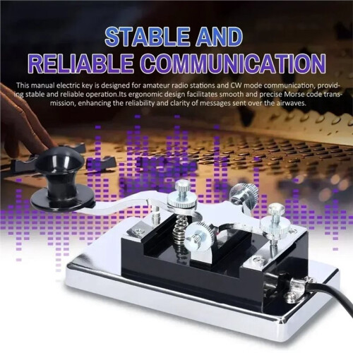 3.5mm K4 Telegraph Key for Morse Code Heavy-Duty Shortwave Communication Tool Accessory 2