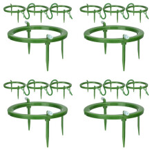 16Set Water Ring 5In W 3 Leg Support Drip Emitter Drip Ring with Built in 1/8 in Barbed Inlet Fitting 3 Removable Stakes