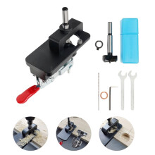 35mm Hinge Boring Jig Kit Drilling Guide Jig Cabinet Door Hinge Hole Opener Template Puncher Locator Woodworking Tool