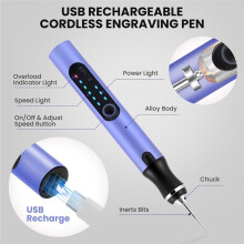 Elektrische Graveerpen, USB-Oplaadbaar Graveergereedschap, Draagbare Doe-Het-Zelf Roterende Graveermachine voor Het Graveren van Sieraden, Hout, Glas