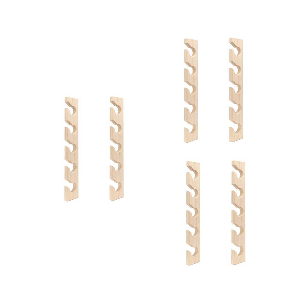 6 Pcs Hat Rack For Wall Wooden Baseball Caps Organizer Wall Mount Baseball Hat Holder Vertical Hat Racks For Closet 6031612563700