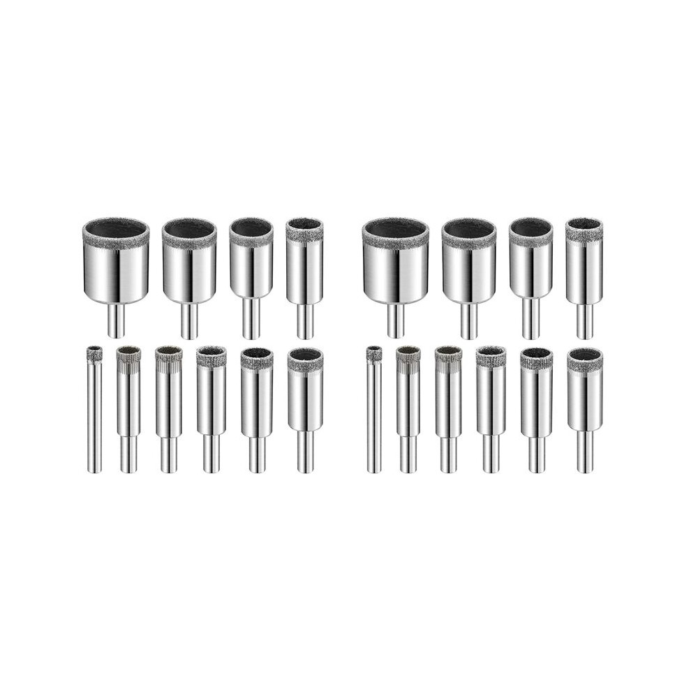 Diamond Drill Bits Set, 20 Pcs Diamond Hole Saw Set, Glass Drill Bit For Ceramic Tile Porcelain Marble Granite Bottles 4711509860571