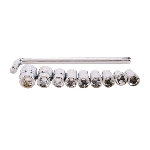 10 Pcs 1/2 Socket Wrench Spanner Set Automobile Repair Tool Box Precision Sleeve Wrench