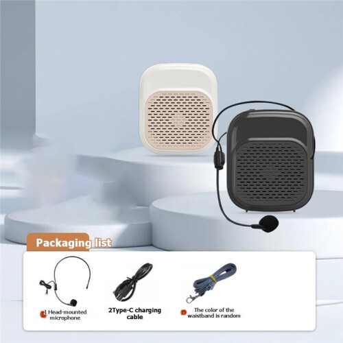 Portable Amplifier with Headset Microphone for Teachers' Classroom Instruction High-Volume Portable Amplifier White 2