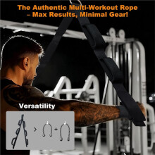 Tricep Pull Down Rope Attachment with 6 Anti-Slip Handles,for Pushdowns,Crunches,Cable Machine Attachment for Home & Gym