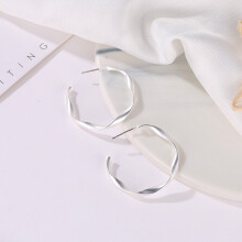Fashion Gold And Silver Earrings For Women Jewelry Gifts Earings Fashion Jewelry Twisted Irregular Curved Circle Geometric Earrings Silver