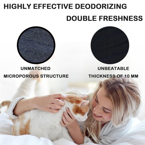 8-Pack Activated Charcoal Filters for LR 3 Litter Box Thickened Design for Enhanced Odor Control 1