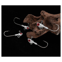 10pcs Swimbait Jig Hook Luminous Eyes Fishhook Fishing Worm Lure Hooks Seawater Freshwater Fishhook 10g