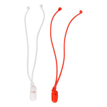 2Pcs Silicone Hearing Aid Lanyard Elastic Anti-Loss Clip for Thin Collars
