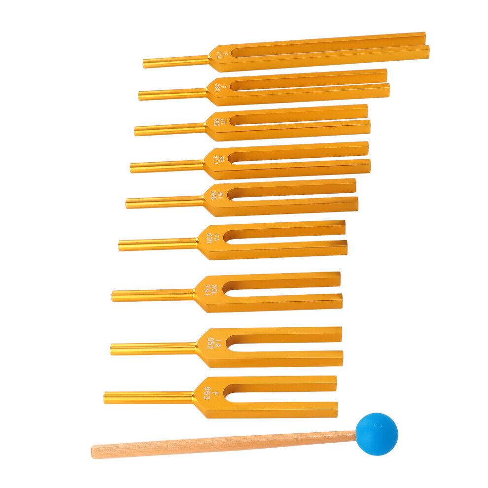 Aluminum Alloy Resonant Tuning Fork Set with 174Hz-963Hz Frequencies
