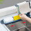 Telescopic Kitchen Sink Drain Basket PP Rack 37.5-52.5cm Storage Shelf 3