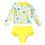 Ensemble de maillot de bain Rashguard à manches longues-Jaune 5T 1