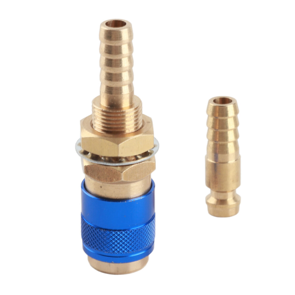8Mm Brass Hose Coupler Set For Mig Tig Welding Gun, Blue 4121390417776