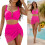 Comfortable Two Piece Swimsuit Breathable Bathing Suit-Blue S 4