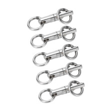 5 Stück Edelstahl-Spulenrotationsring Drehwirbel Angelschnur-Haken