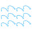 6 Pack Silicone Ear Strap Pads for Daily Use, Blue 1