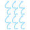 6 Pack Silicone Ear Strap Pads for Daily Use, Blue 14
