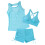 Comfortable Mesh Tankini 3 Piece Modern Swimsuit-light blue M 1