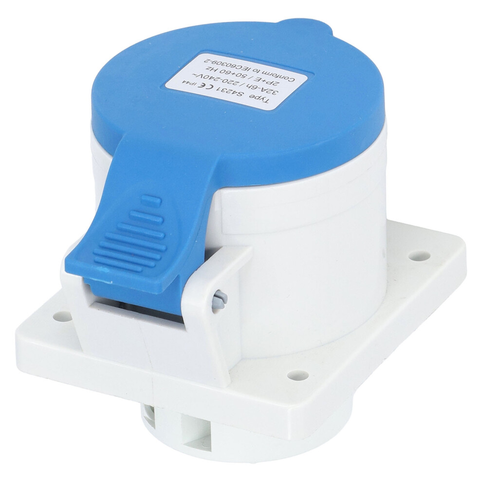 Ip44 Waterproof 3 Pin 2P+E Industrial Aviation Socket Concealed Mount 220V 32A 7691390418372