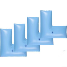 4 PCS Swimming Pool Cover Weights L Shape Inflatable Corner Bags Water Filled for Winter Outdoor Use 58x58cm