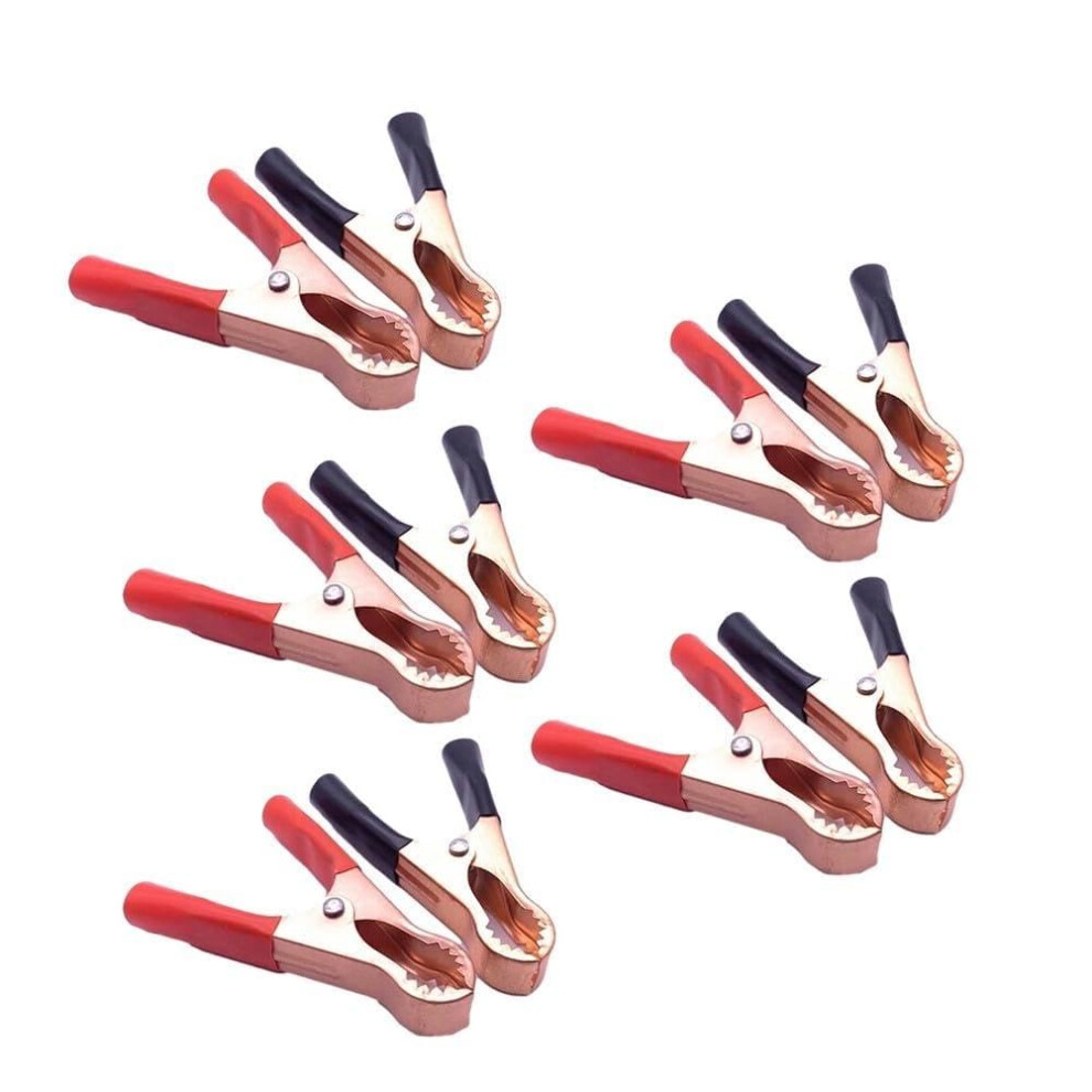 50A Heavy Duty Alligator Clips Copper Plated 80Mm Battery Connectors 2 Pack For Car And Solar 9455672118903