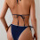 Backless Bathing Suit Two Piece Breathable-coffee color L 6