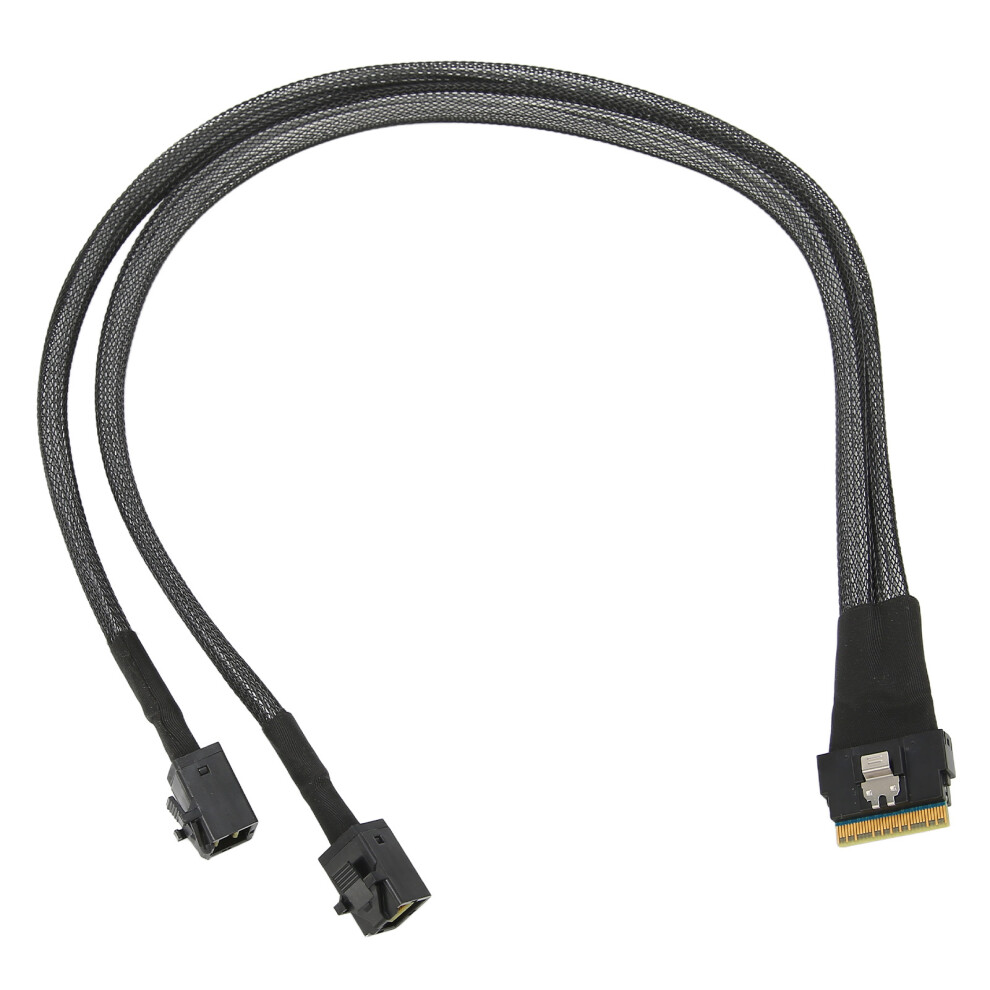 Mini Sas Cable 12Gbps Sffâ8654 To 2XSffâ8643 0.5M Silver 4311390419898