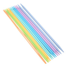 14 Stück Bunte Kunststoff-Doppelte Nadeln Stricknadeln Set, 4-10mm