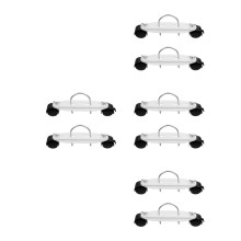 4Paires Roues Pivotantes Stables Pour Radiateur Chauffage Mobile Noir